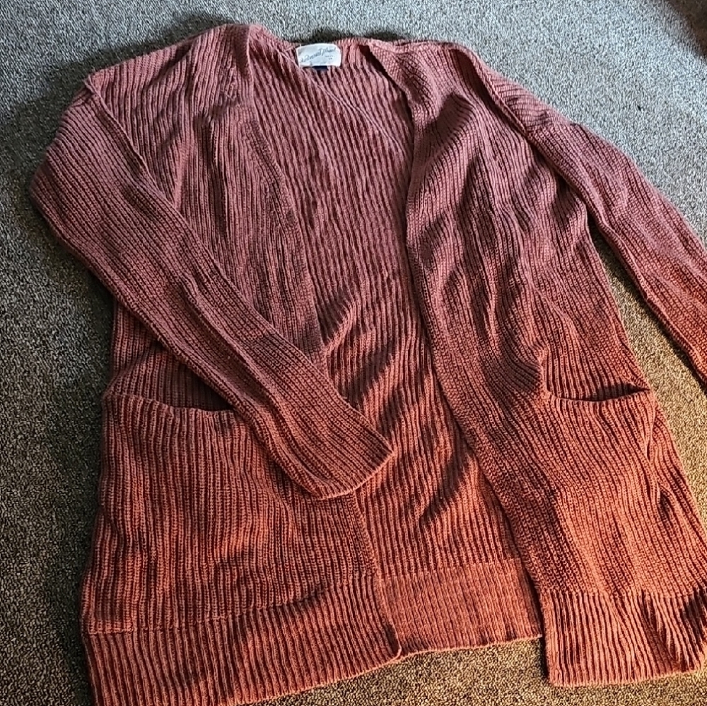 Women's Ribbed Knit Cardigan Sweater